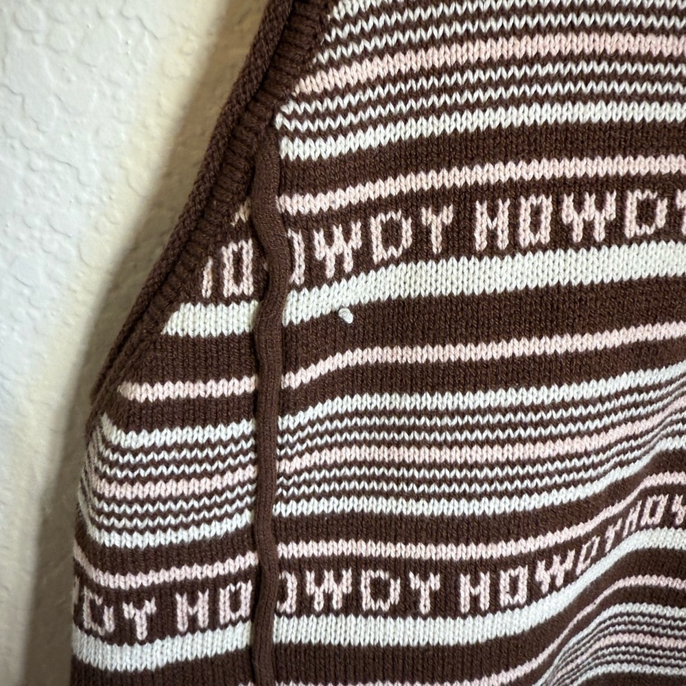 BEYOND THE RADAR WOMEN'S HOWDY STRIPE KNIT SWEATER CROPPED TANK TOP boot barn - Picture 7 of 11